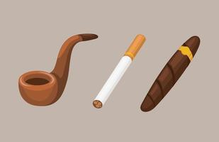 Smoking symbol object collection set illustration vector