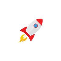 rocket flat icon vector design