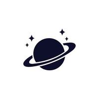 diseño de vector de icono de planeta saturno