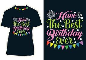 Happy Birthday T-shirt Design vector