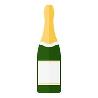 Bottle of champaign or white sparkling wine vector