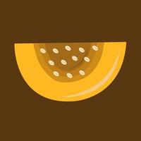 Butternut squash slice vector illustration for graphic design and decorative element