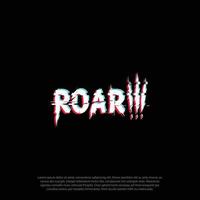 extreme glitch lettering wording concept roar logo vector