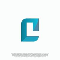 alphabet letter initial CL or LC logo vector with negative space or gestalt modern and simple concept