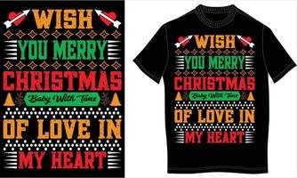 Tshirt design christmas vector