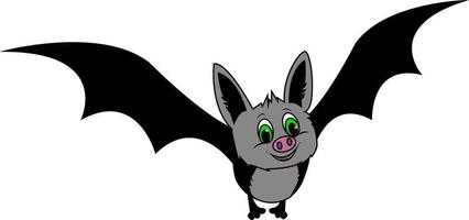 Bat cute cartoon. Halloween. For your design. On a white background. vector