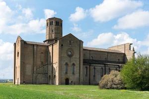 Parma,Italy-April 3, 2022-view of the Valserena abbey near Parma during a sunny day. photo