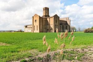 Parma,Italy-April 3, 2022-view of the Valserena abbey near Parma during a sunny day. photo