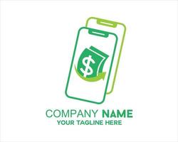 communication tool logo with money logo image vector