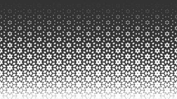 Vector monochrome seamless pattern. Repeating geometric background in arabic style with polygon, star, gradient. Texture for web site backdrop, wallpaper, textile, fabric