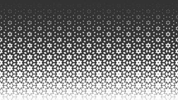 Vector monochrome seamless pattern. Repeating geometric background in arabic style with polygon, star, gradient. Texture for web site backdrop, wallpaper, textile, fabric