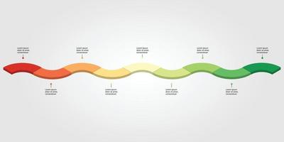 timeline chart template for infographic for presentation for 9 element vector