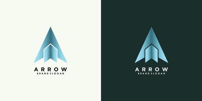 arrow logo design vector with creative unique concept