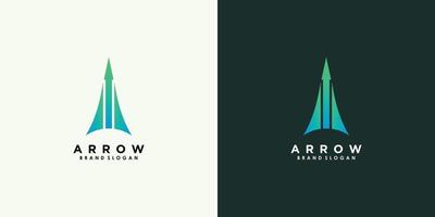 vector de diseño de logotipo de flecha con concepto único creativo