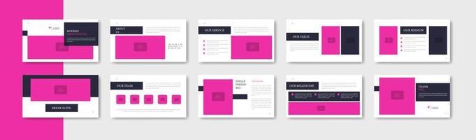 Business presentation slide template design. Minimalis, modern and keynote vector illustration