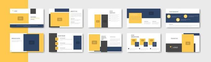 Business presentation slide template design. Minimalis, modern and keynote vector illustration