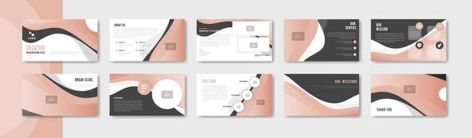 business minimalist modern presentation template design vector