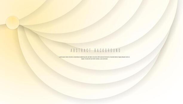 abstract circle soft yellow color 3d background with shadow vector