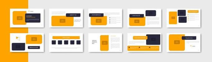 Business presentation slide template design. Minimalis, modern and keynote vector illustration
