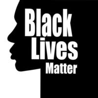 Black living matter design illustration concept black and white color vector