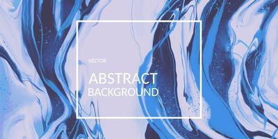 Abstract marble texture blue color Fluid design background vector