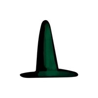 Illustration of a black witch hat on a white background vector