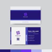 Purple and white business identity card template concept vector