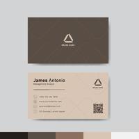 Brown business identity card template concept vector