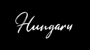 Hungary text sketch writing video animation 4K