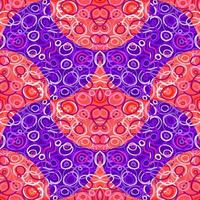 Decorative kaleidoscope mosaic ornament. Circle shapes seamless pattern. Doodle style. vector