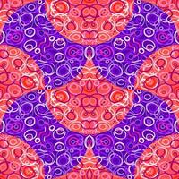 Decorative kaleidoscope mosaic ornament. Circle shapes seamless pattern. Doodle style. vector