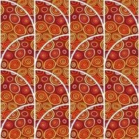 Circle shapes seamless pattern in doodle style. Decorative kaleidoscope mosaic ornament. vector