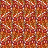 Circle shapes seamless pattern in doodle style. Decorative kaleidoscope mosaic ornament. vector