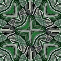 Psychedelic kaleidoscope seamless pattern. Geometric abstract mosaic ornament vector