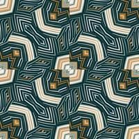 Geometric lines wallpaper. Abstract ethnic tile. Tribal mosaic seamless pattern. vector