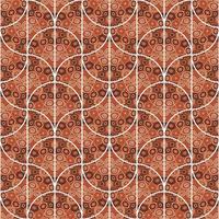 Circle shapes seamless pattern in doodle style. Decorative kaleidoscope mosaic ornament. vector