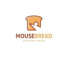 Mouse Bread Logo vector
