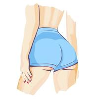 mujer esbelta en ropa interior. bosquejo de la moda del vector de las bragas de las mujeres. ilustración vectorial de ropa interior femenina, aislada en un fondo blanco.