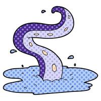 cartoon doodle character tentacle vector