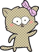 cartoon doodle character cat vector