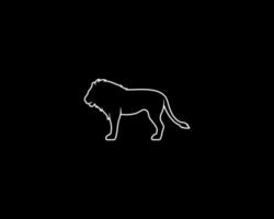 lion outline vector silhouette