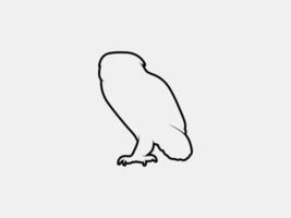 owl outline vector silhouette