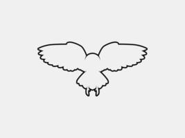 owl outline vector silhouette