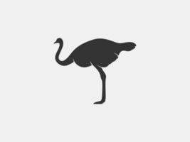 ostrich vector silhouette