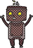 cartoon doodle character robot vector