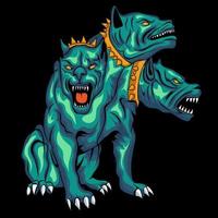 cerberus vector illustration in detailed style