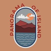 Panorama logo vintage vector