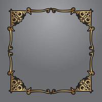 classic gold frame, vector design