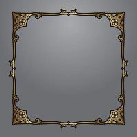 classic gold frame, vector design