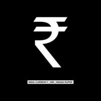 India Currency, INR, Rupee Icon Symbol. Vector Illustration